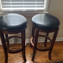 2 Rustic Bar Stool Chairs