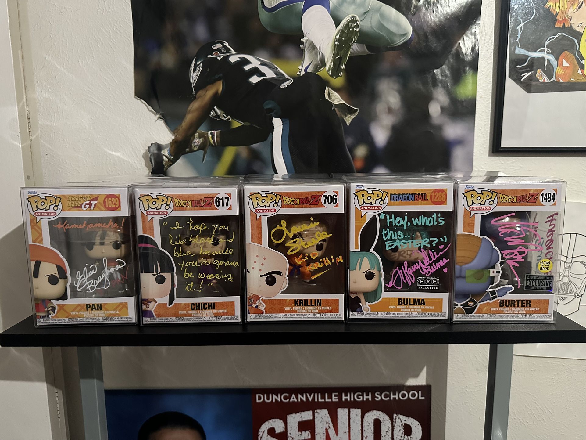 Signed Dragon ball Z Funko Pops