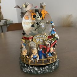 Disney Mickey's 75th Anniversary Steamboat Willie Ride Musical Lighted Snowglobe