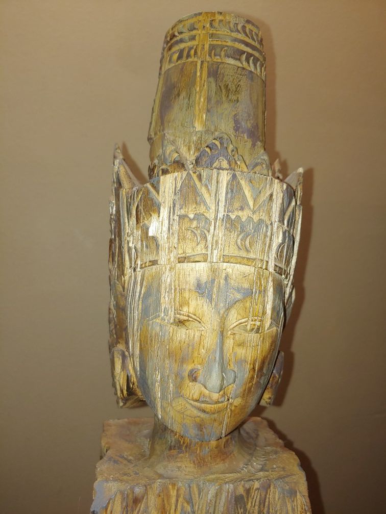 Large Buddha Sculpture (Solid Wood)