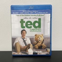 TED Unrated Blu-Ray DVD 2 Disc Combo Mark Wahlberg Seth Macfarlane Comedy 2012