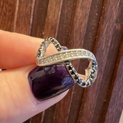Infinity Black & White Ring