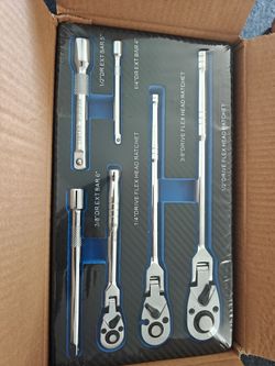 6-Piece Flex Head Ratchet and Extension Bar Set