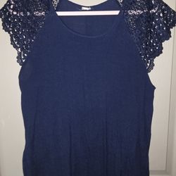 Navy blue blouse size XL
