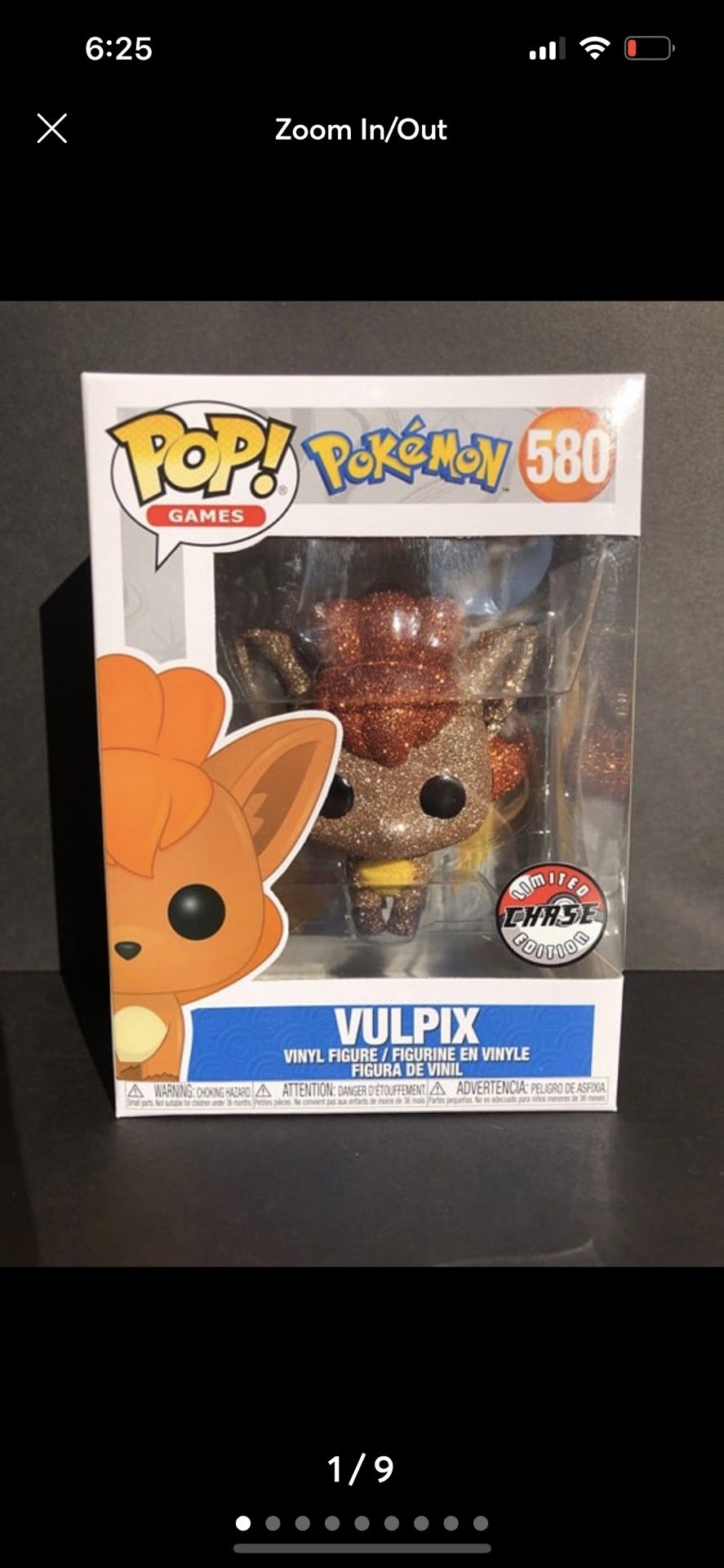 Custom Funko Pop - Diamond Vulpix Pokemon Pop Figure
