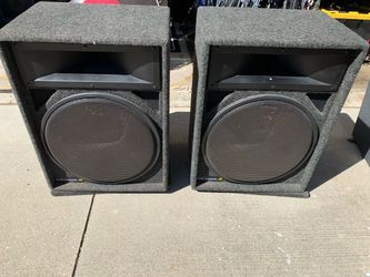 Audio Dynamix PA Passive 12-inch extension speaker cabinets and portable sound system featuring 12-inch woofers and horns