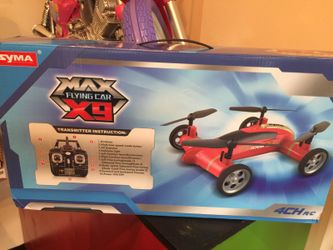Syma X9 Flying Car 4CH 2.4Ghz RC Quadcopter with BONUS Battery (Double Flight Time) - Fly & Drive White