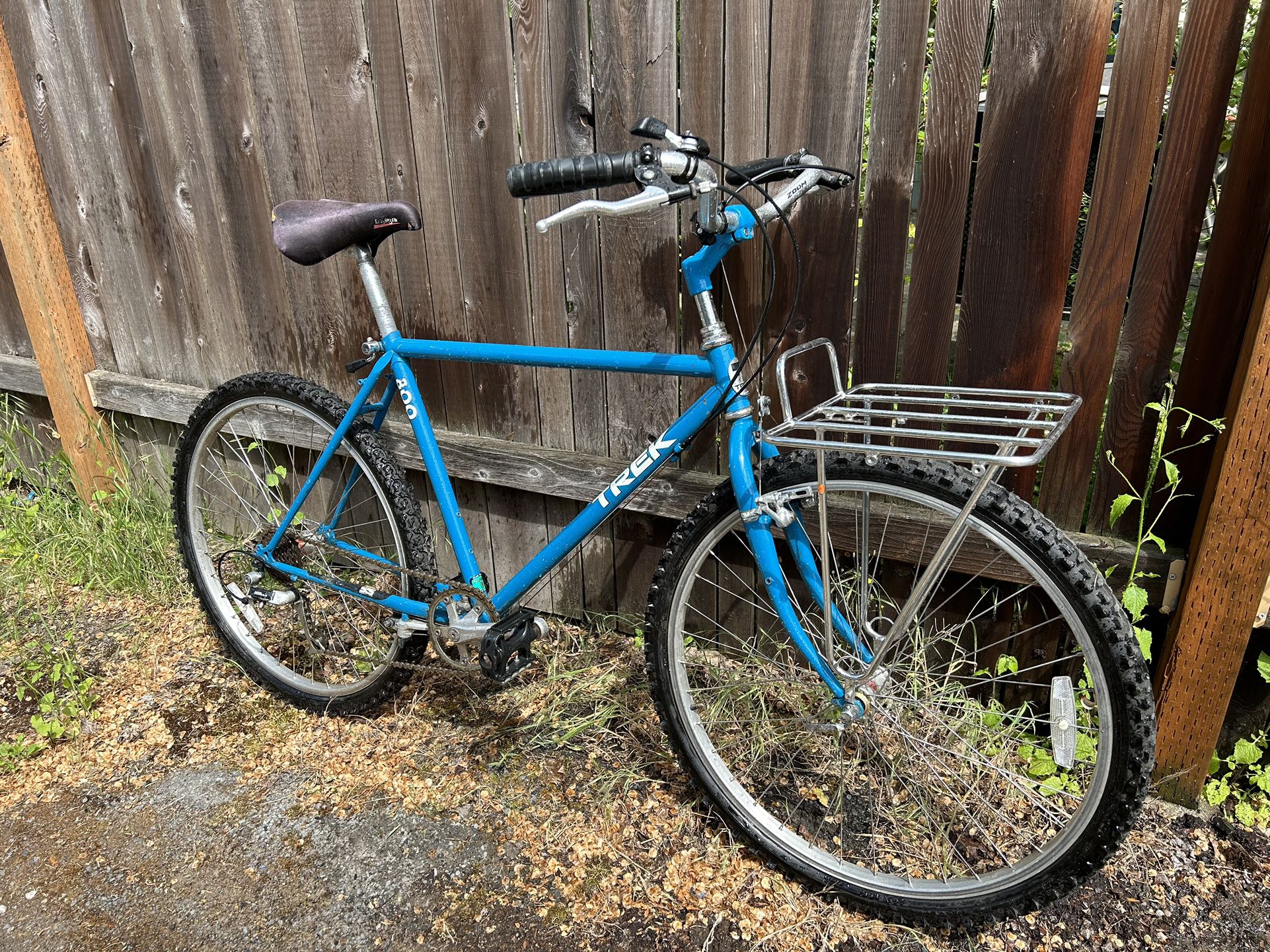 Rad Trek 800 Bike, Steel with original Teal Paint and velo Orange Front Porteur Rack