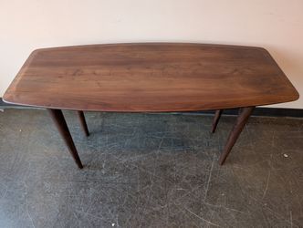 Mid-Century Modern Dark Wood Console Table