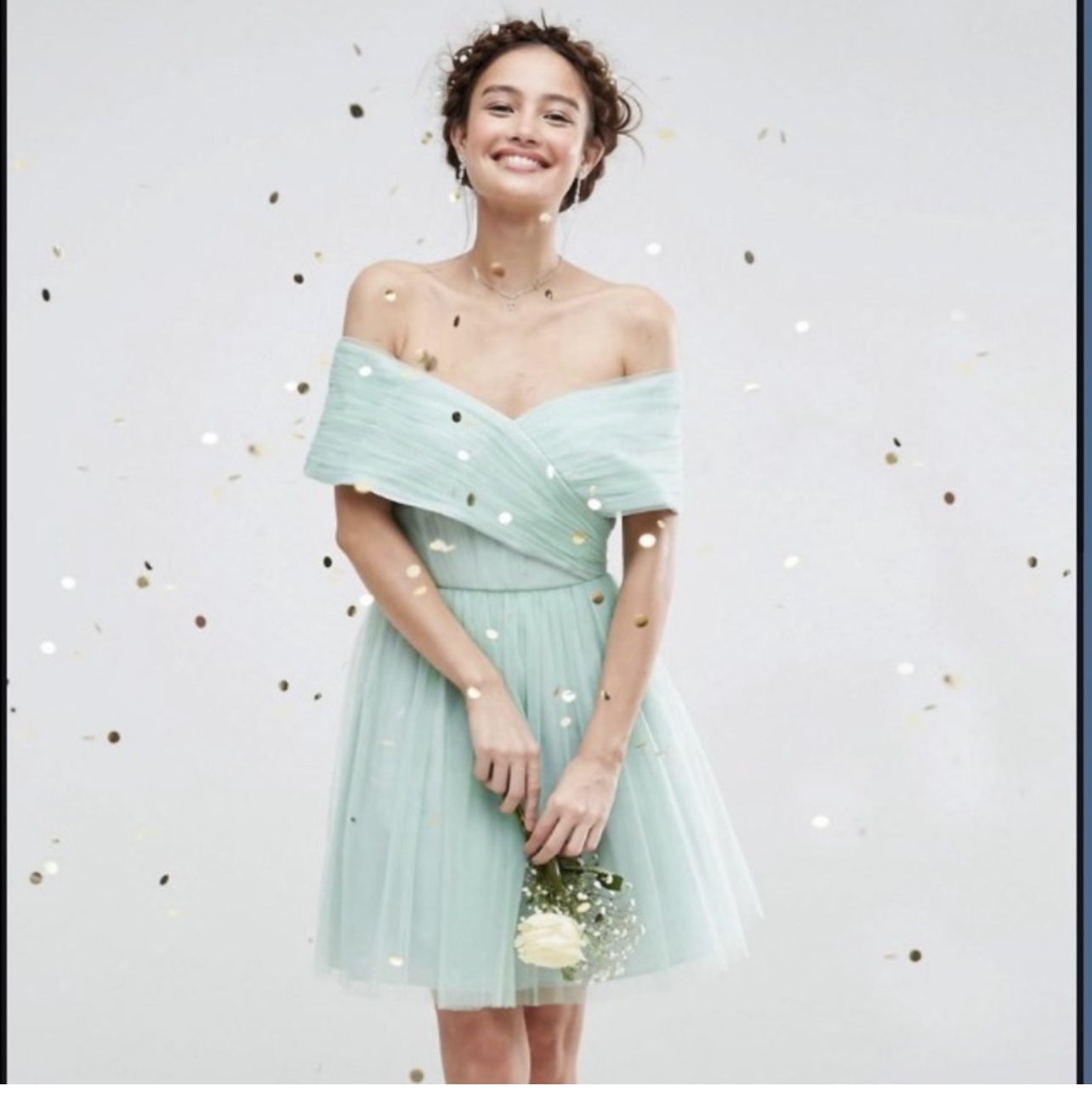 ASOS Elegant Green wedding tulle mini dress - Brand new and charming!