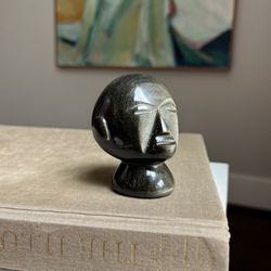 Mayan Aztec Golden Sheen Obsidian Carving ( H3” W2.5” ) firm on price