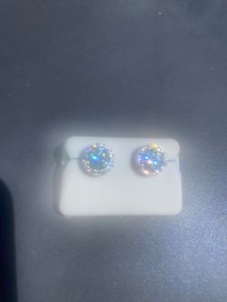 .925 silver with diamonds earrings