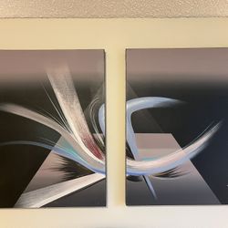 Postmodern Lee Reynolds Painting 80’s Original Retro Mcm Abstract 