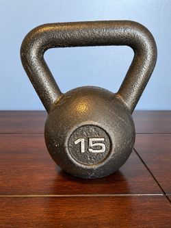 15 LB Cast Iron Kettlebell | Home Gym Weight