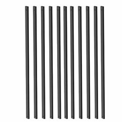 3215: New HZIU 50 Pack Deck Balusters 36 Inch Rectangle Staircase Baluster, Black Metal Deck Spindle and Stairs Railing,Hollow Rectangle Deck Baluster