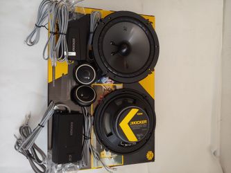 KICKER 1 PAIR 6.5" 300 WATTS COMPONENT SET WITH CROSSOVER CAR SPEAKER