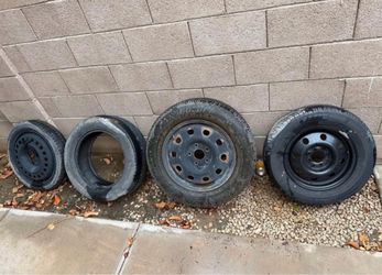 Used Steel Wheels and Tires Set of 4