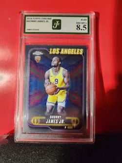 2024-25 Topps Chrome Bronny James Jr RC LA Lakers #149 EJE 8.5 NM-MT