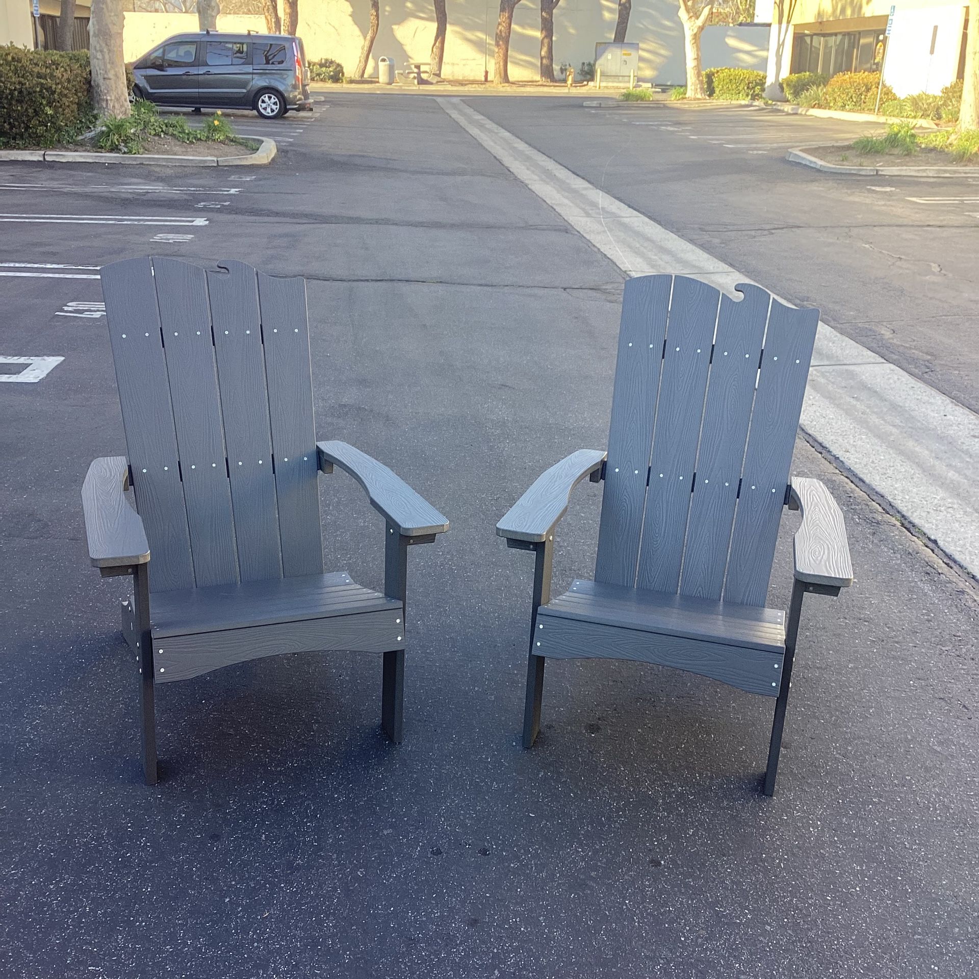 Adirondack Chairs, Patio Chairs, Fire Pit Chairs, Outdoor Chairs, Plastic Adirondack Chairs, Lawn Chairs Weather Resistant (set Of 2)