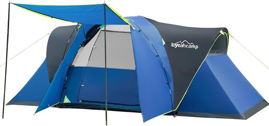 LOYEAHCAMP 8-Person Dome Tent with 3 Rooms