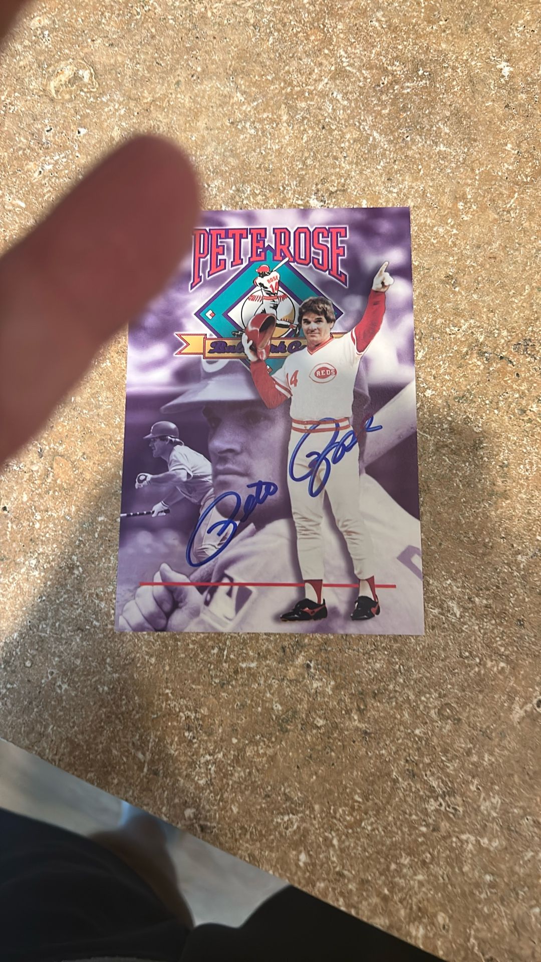 Pete Rose Autograph card