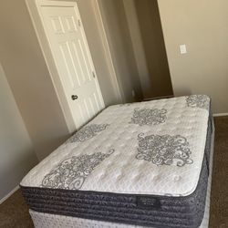 QUEEN MATTRESS PLUSH AND FREE BOX SPRING
