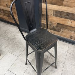 BAR STOOLS LISTING (4 total)  Industrial Metal Bar Stools w/ Wood Seat – $70 each OBO