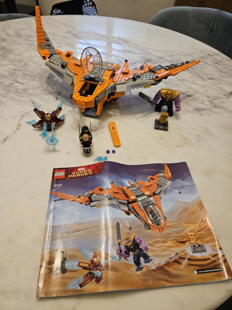 Lego 76107 Marvel Avengers Thanos Ultimate Battle Playset, The Guardians Ship, Iron Man, Starlird, Gatorade, Thanos, Action Figures, Superheros