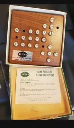 Setko Puzzler 67 Vintage Wooden Peg Puzzle