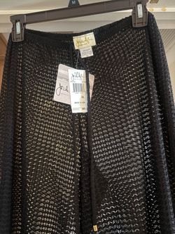 Women’s Black Mesh cover up pant