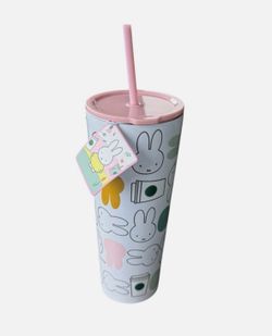 Starbucks X Miffy 2026 US Pink Straw Cup Stainless Steel 26 Oz Brand New