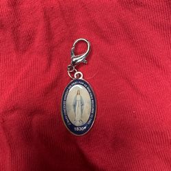 Miraculous Medal Catholic Clip-On Charm Virgin Mary 1830 Devotional Pendant