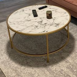 Faux Marble Coffee Table