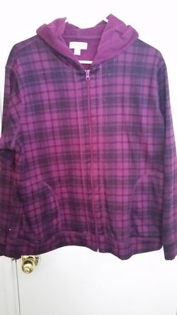Black and purple fleece lined jacket by Great Northwest clothing company size 2X