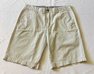 DKNY Chino Shorts Bottom Classic Casual Zipper Front Beige Men US Size 34 x 10