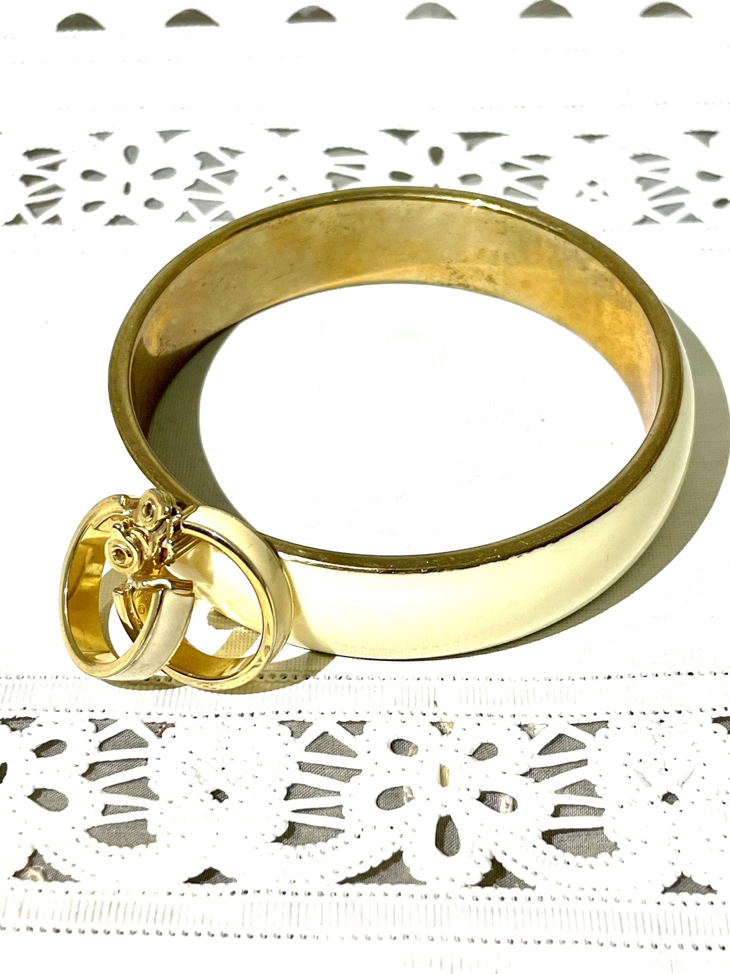 Vintage Monet Earrings & a Cream Bracelet