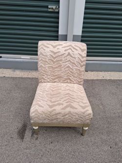 Upholstered Accent Chair with Animal Print