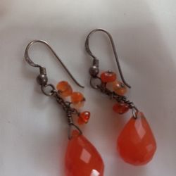 925 STERLING SILVER  NATURAL STONE  EARRING 