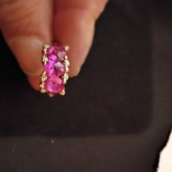 Women's Sterling Silver Ring (925) W/Gold Overlay