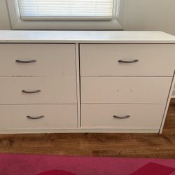 White 6 Drawer Dresser 