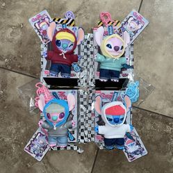 Set of 4 Miniso Disney Stitch GenZ Street Series Pendents 