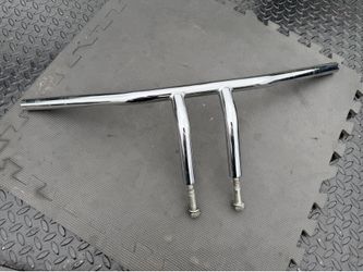 Chrome T bars Harley handlebars
