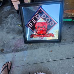 Vintage Red Dog mirror