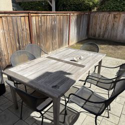 Restoration Hardware Outdoor Teak Table