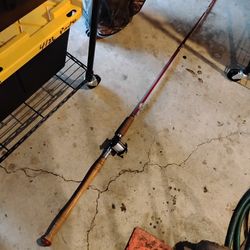 Antique 1950 No81 Oceanfish Rod Reel And 2 Other Rods