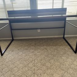 Tempered Glass & Metal Desk 