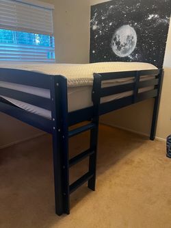 Full Size Low Loft Bed Frame