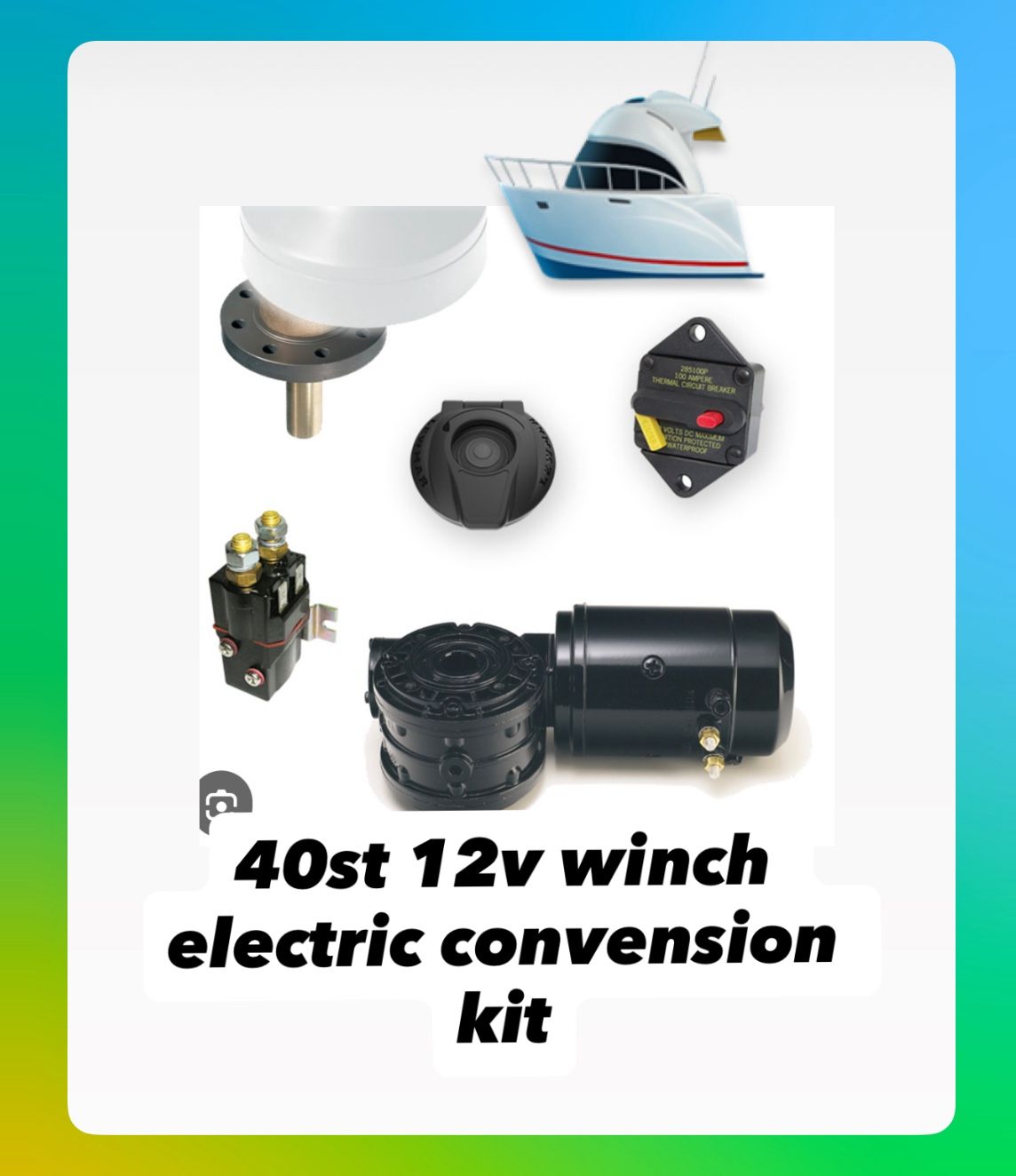 Winch Electric Convension Kit For Boats