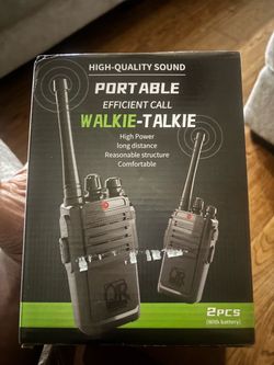 Portable Walkie-Talkie 2-Pack with Battery
