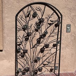 Large Metal Wall Decoration w/ Votive Candle Holders